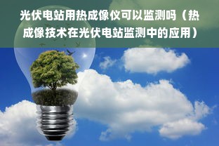 光伏电站用热成像仪可以监测吗（热成像技术在光伏电站监测中的应用）